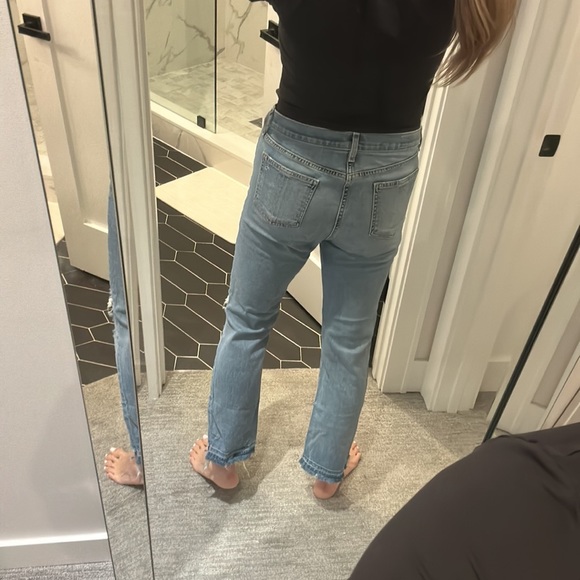 Rag & Bone Straight Leg Distressed Jeans - Picture 3 of 4